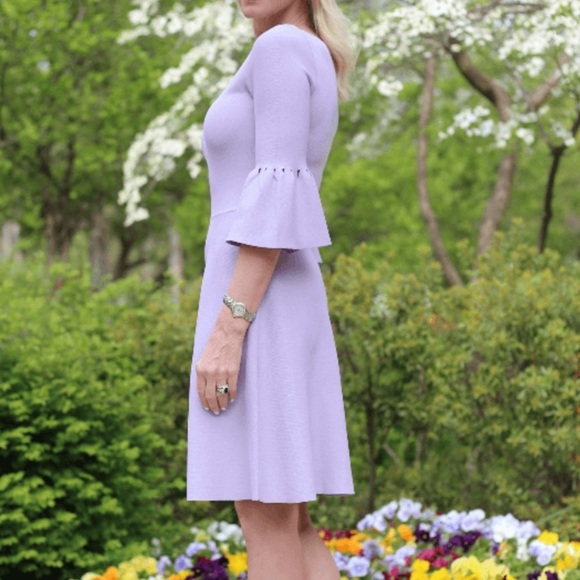 Eliza J Lavender Bell Sleeve Dress - Picture 2 of 6